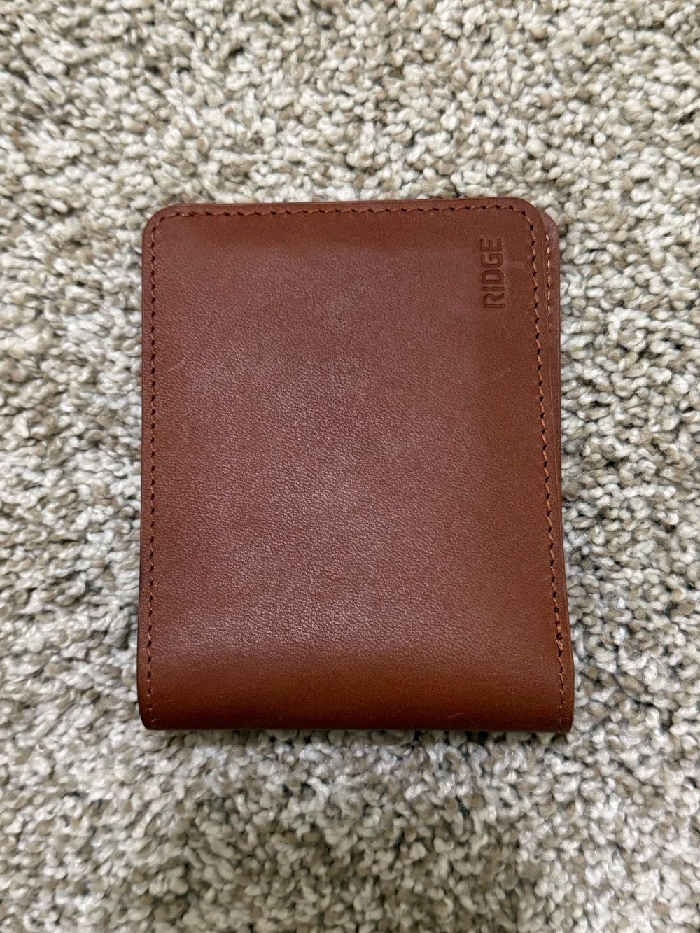 Ridge Bifold Leather Wallet Tobacco Brown RFID Protection